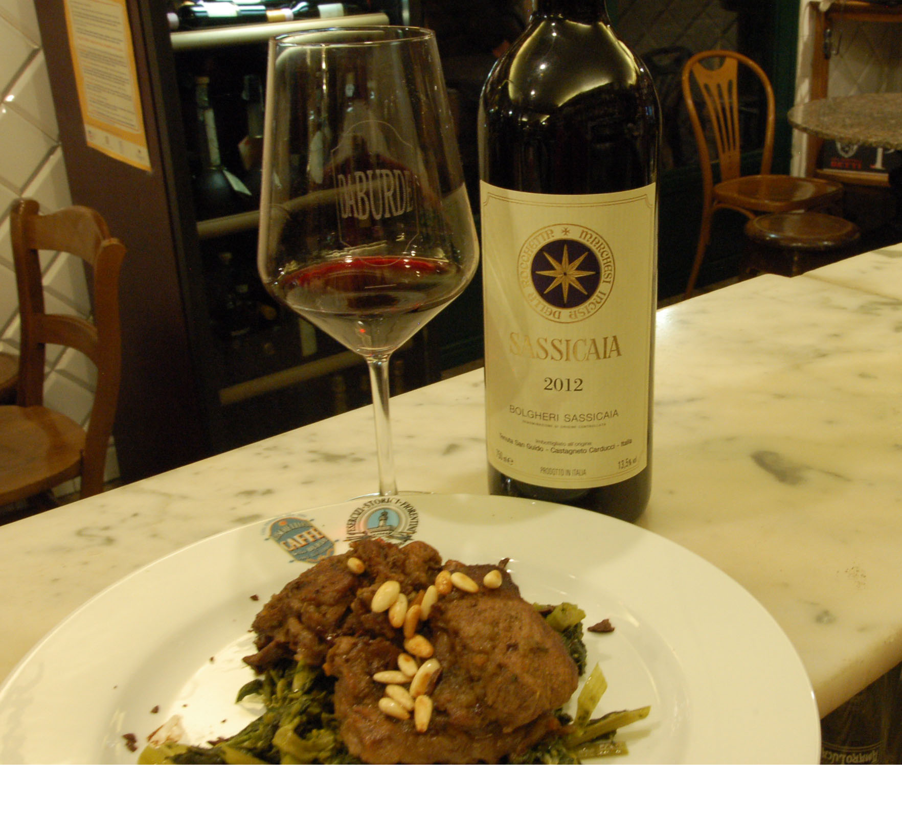 Venerdi 23 marzo Sassicaia 2015 & Cinghiale in trattoria da Burde